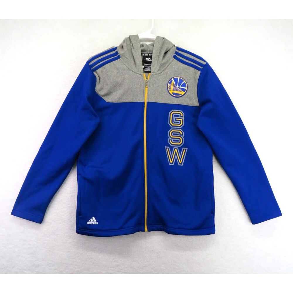 Golden State‎ Warriors Jacket Youth Large NBA Basketball ClimaWarm Adidas